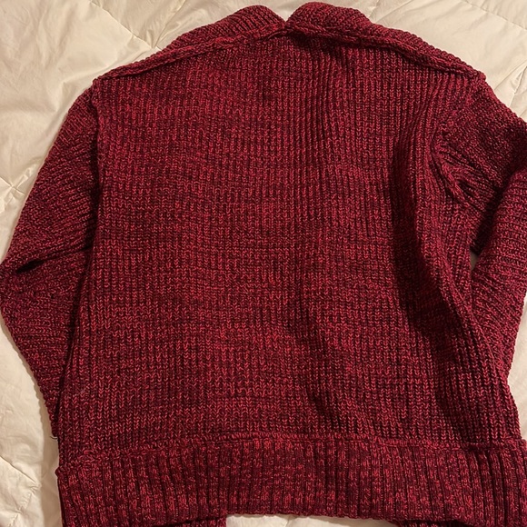 Free People High Hopes Cardigan-Burgundy/Red - Picture 8 of 9